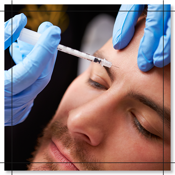 man getting an injection